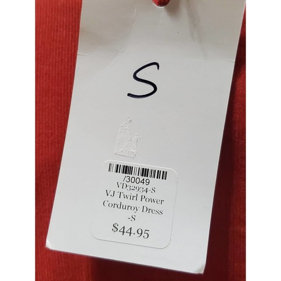 Very J Women Red Cotton Round Neck Short Sleeve Casual Knee Length Dress Small - Picture 11 of 15